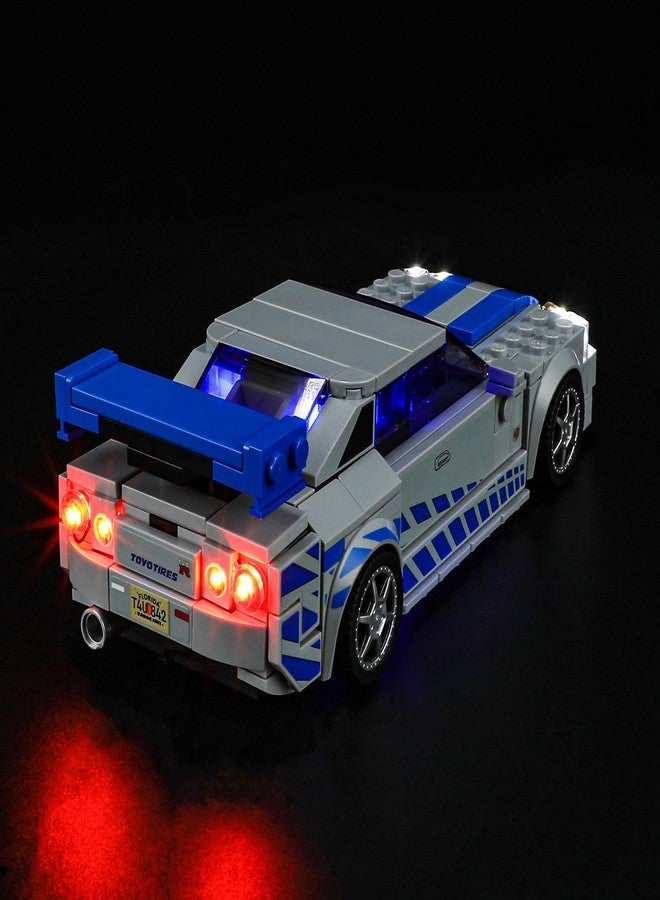 YEABRICKS LED Light for Lego-76917 Speed Fast 2 Furious Nissan Skyline GT-R Building Blocks Model (Lego Set NOT Included) - Image 4